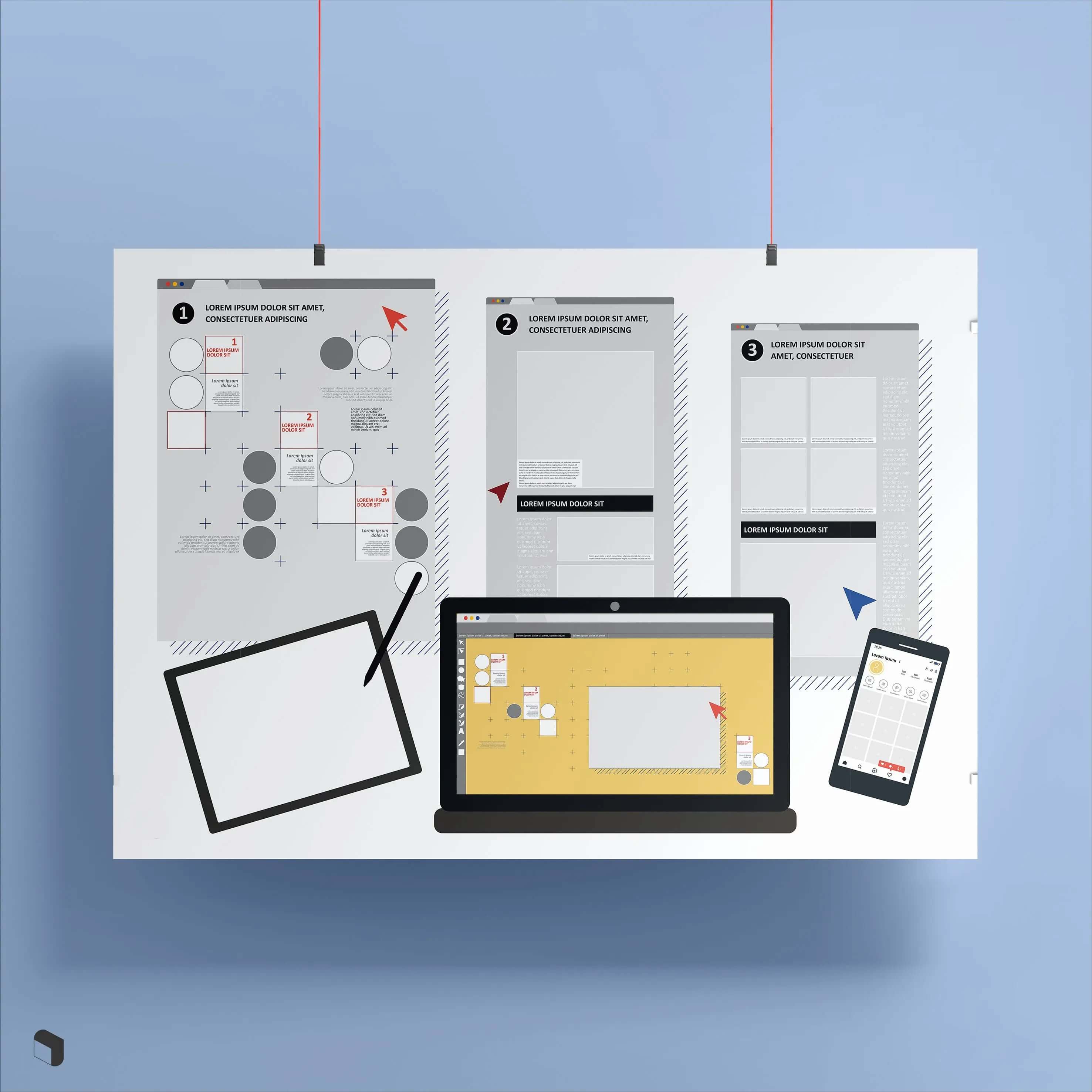 Flat Vector Storytelling Presentation Templates 2 Digital Artwork drawings | Toffu Co