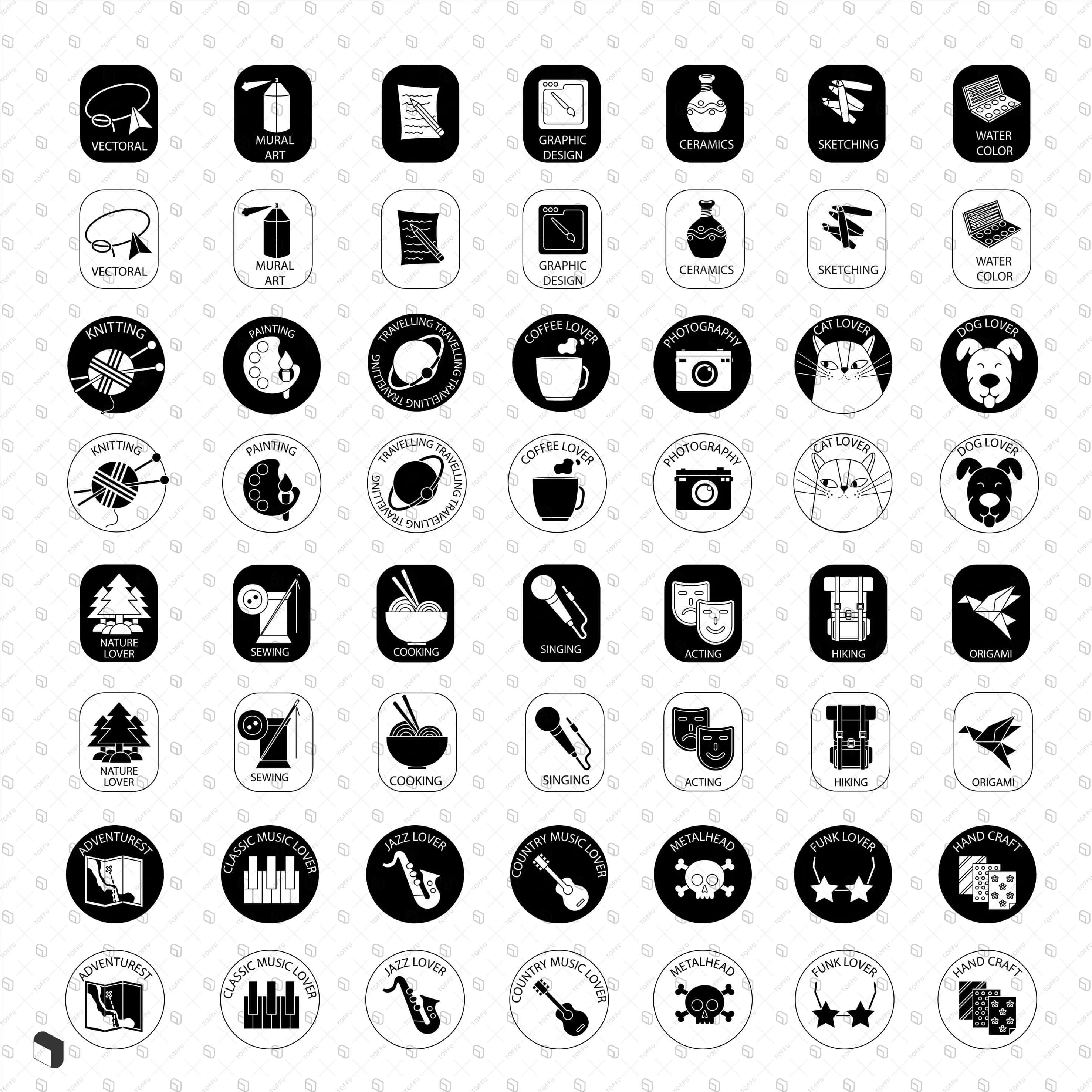 Resume Canva Template 2 & Flat Vector Characters Digital Artwork drawings | Toffu Co