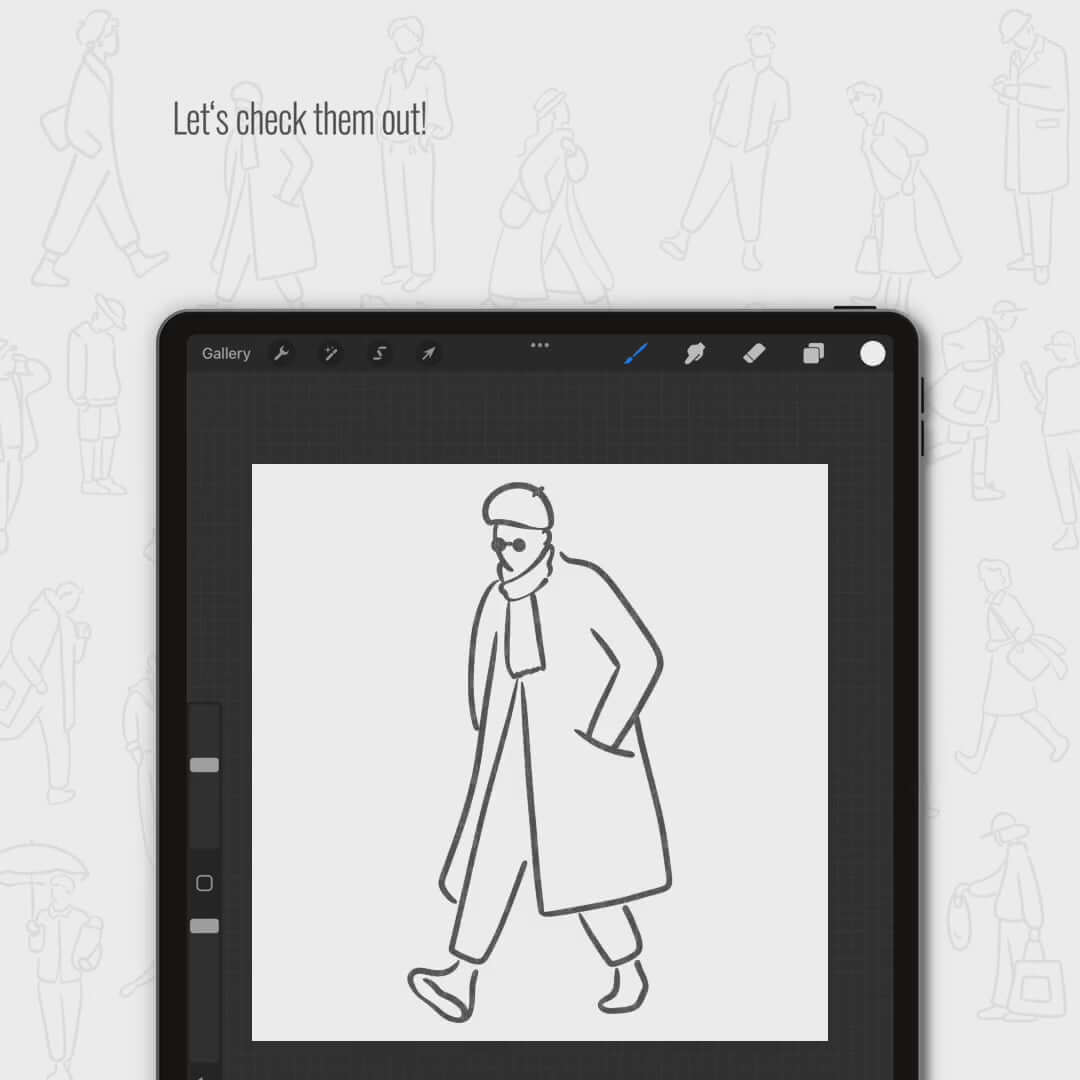 Procreate Hand-drawn Sketch Bundle Digital Artwork drawings | Toffu Co