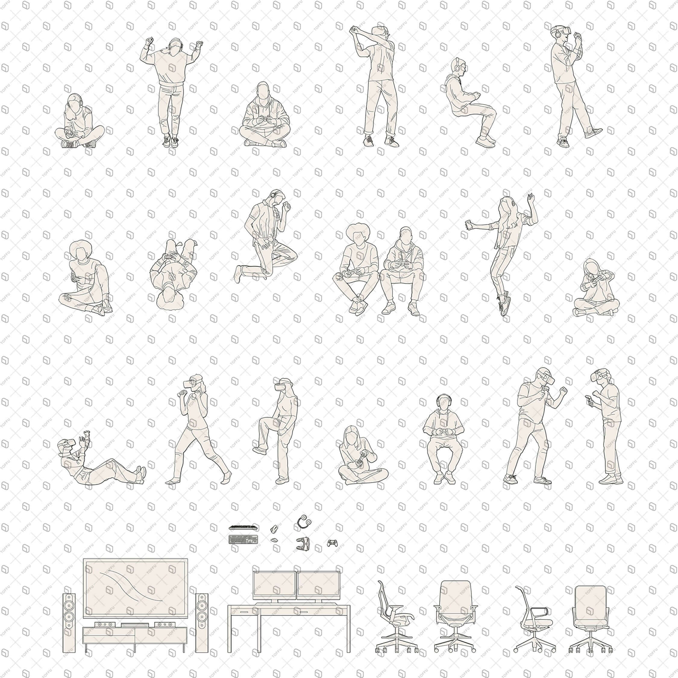 Cad Gen Z Having Fun Digital Artwork drawings | Toffu Co
