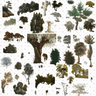 Cutout Trees From Painting Digital Artwork drawings | Toffu Co