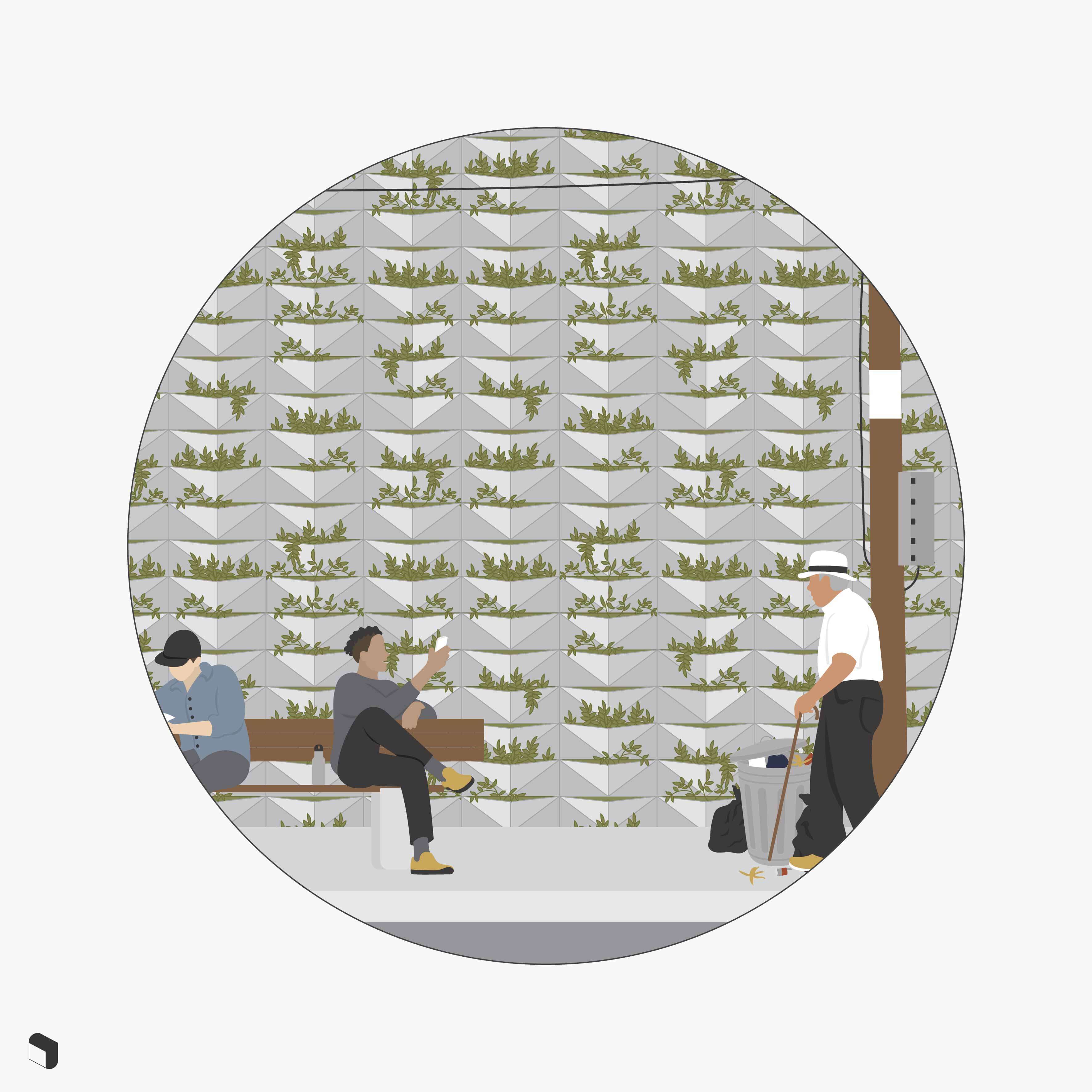 Swatch Green Wall Patterns Digital Artwork drawings | Toffu Co