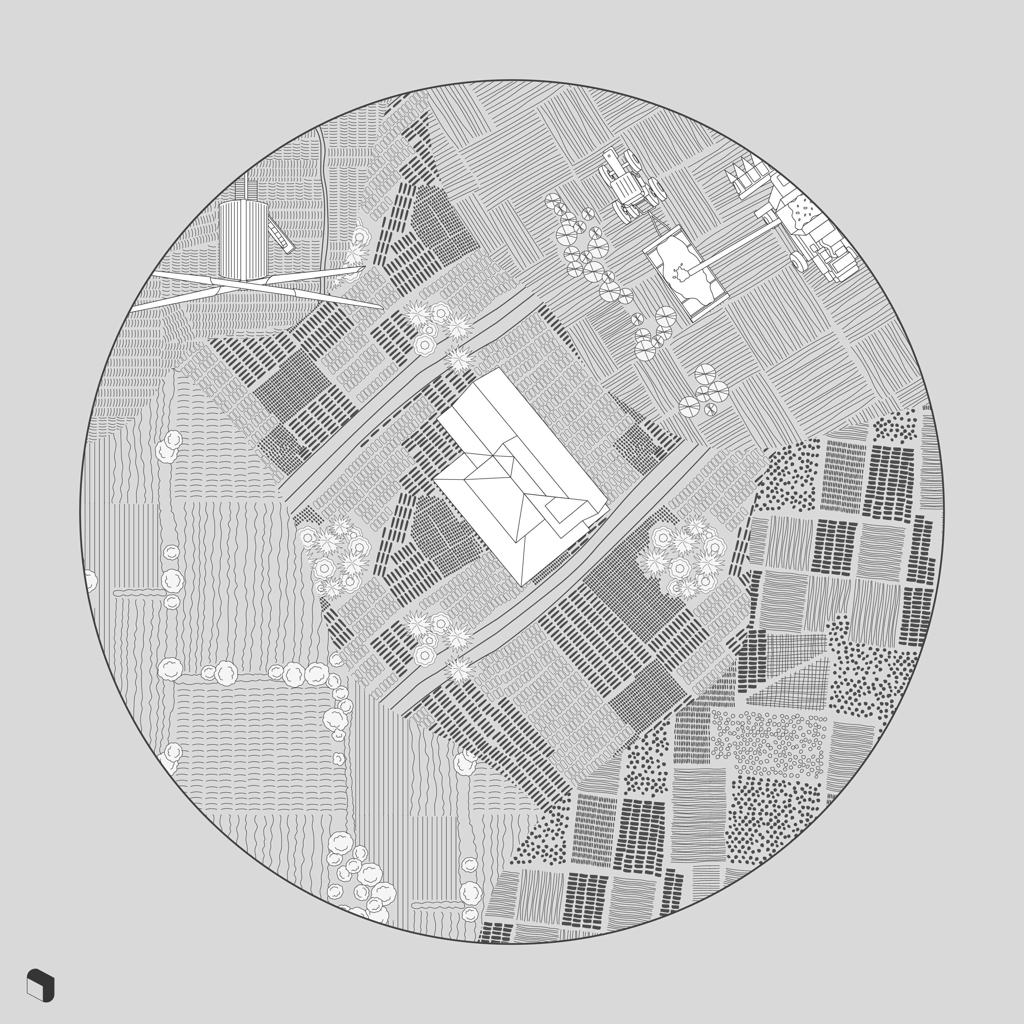 Swatch Sketchy Agriculture Landscape Patterns | Toffu Co