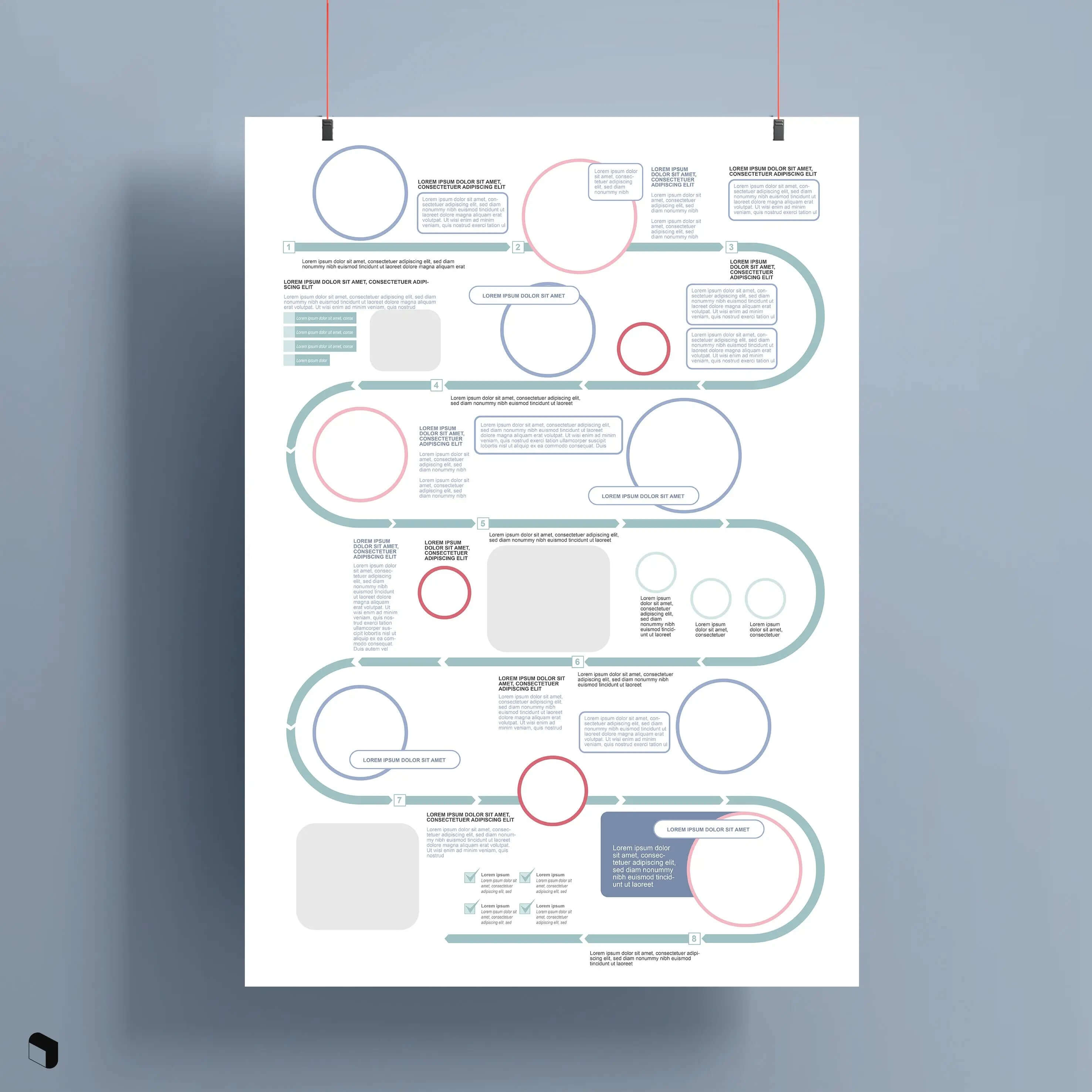 Flat Vector Timeline Presentation Templates 2 Digital Artwork drawings | Toffu Co