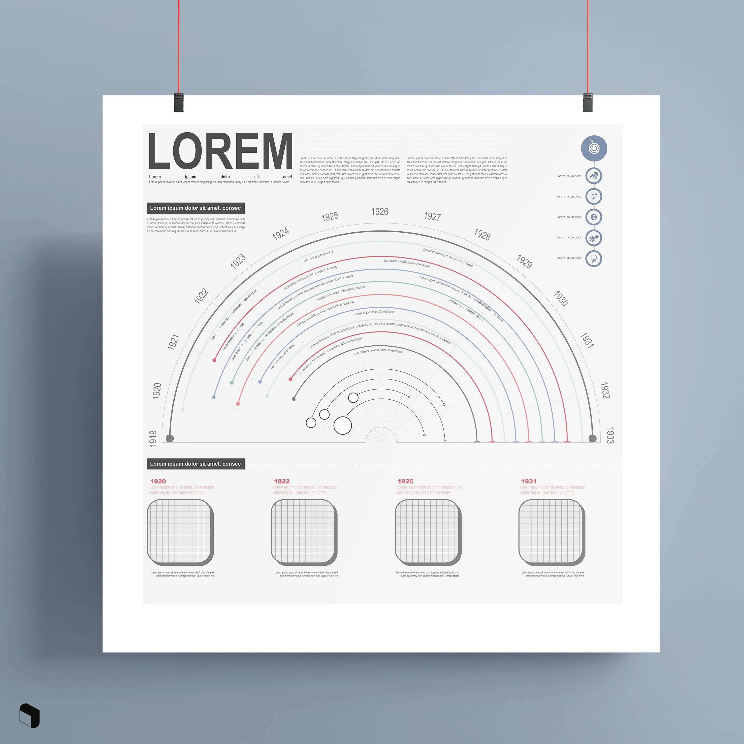 Flat Vector Timeline Presentation Templates 2 Digital Artwork drawings | Toffu Co