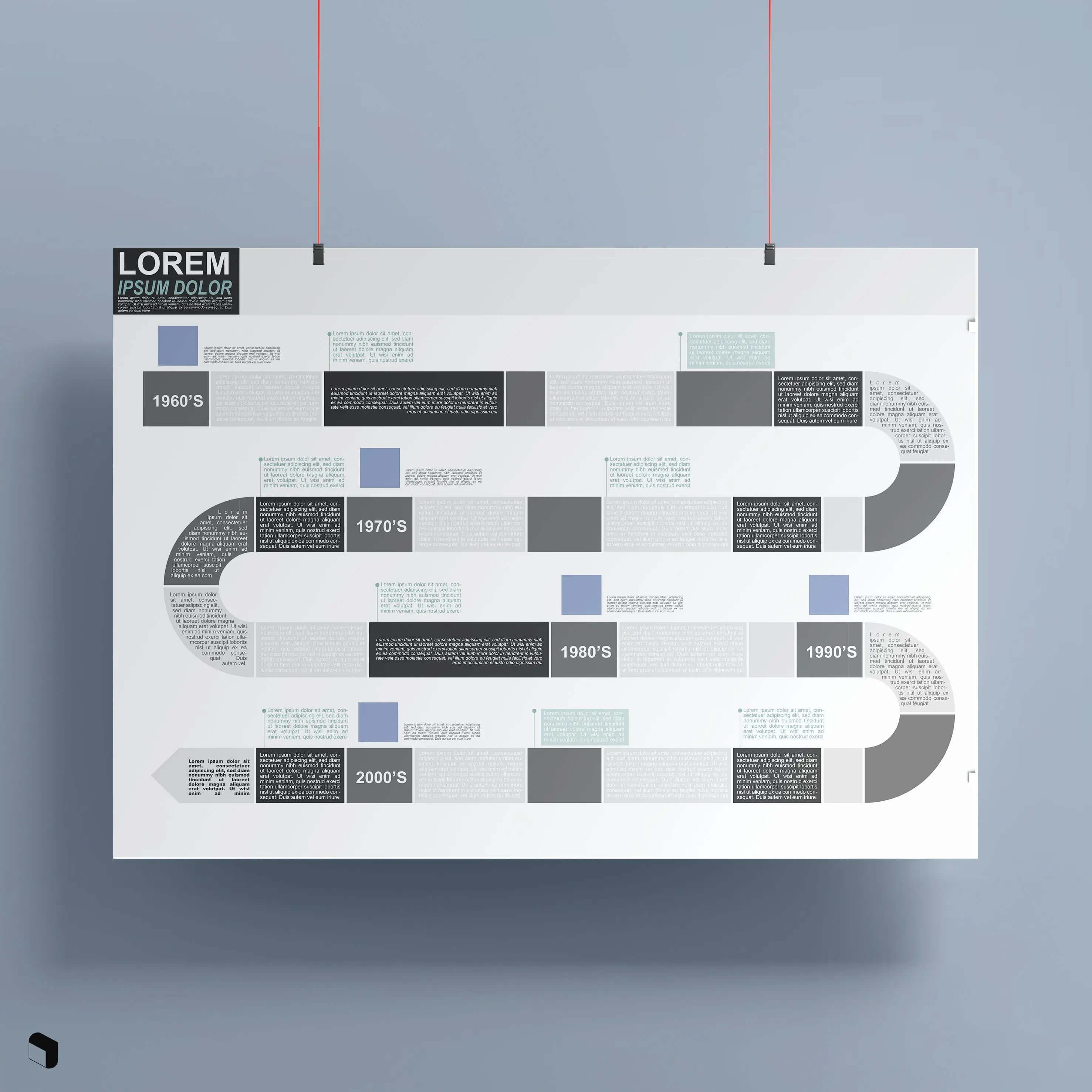 Flat Vector Timeline Presentation Templates 2 Digital Artwork drawings | Toffu Co