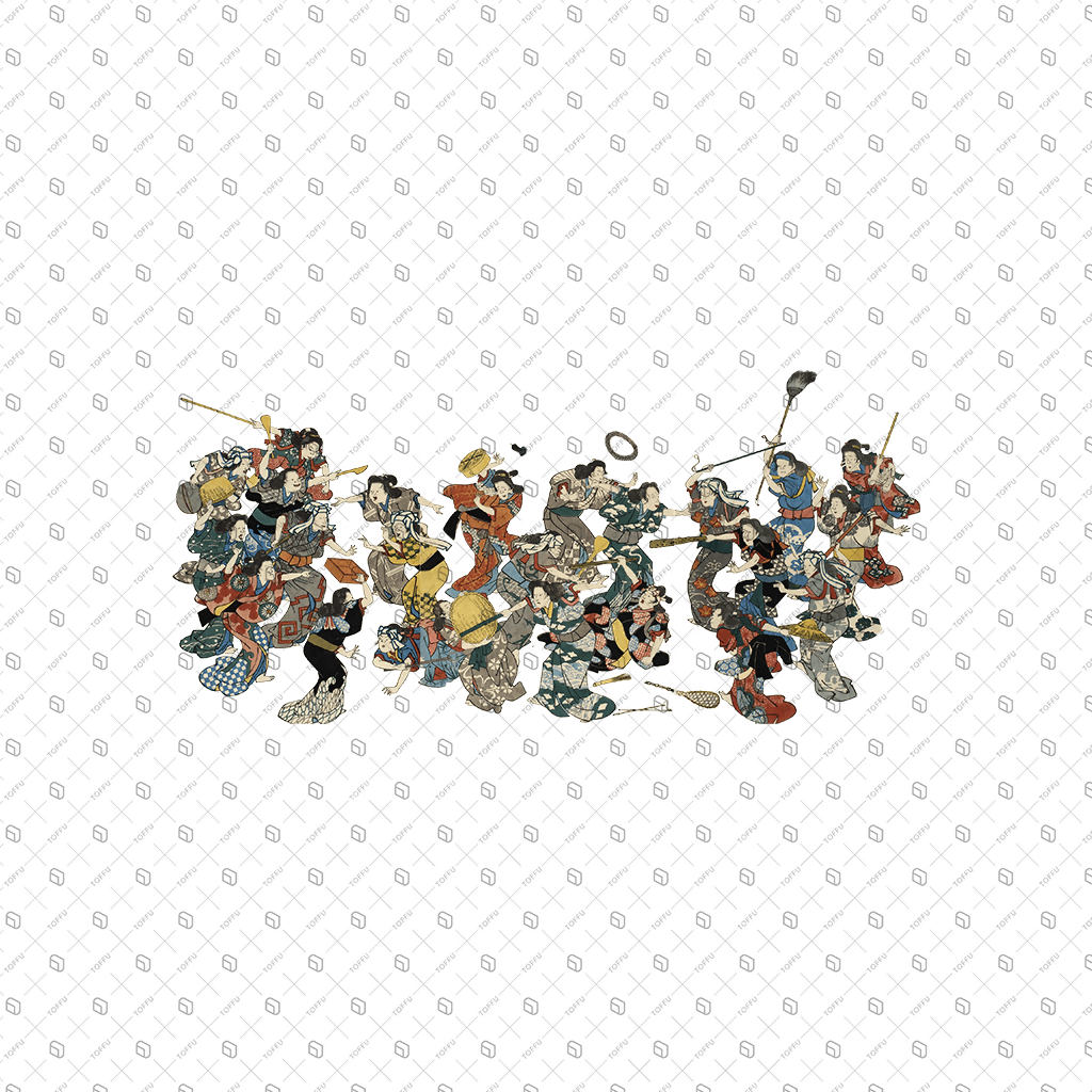 Cutout Japanese Art People From Painting Digital Artwork drawings | Toffu Co