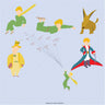 Flat Vector Little Prince Characters PNG - Toffu Co
