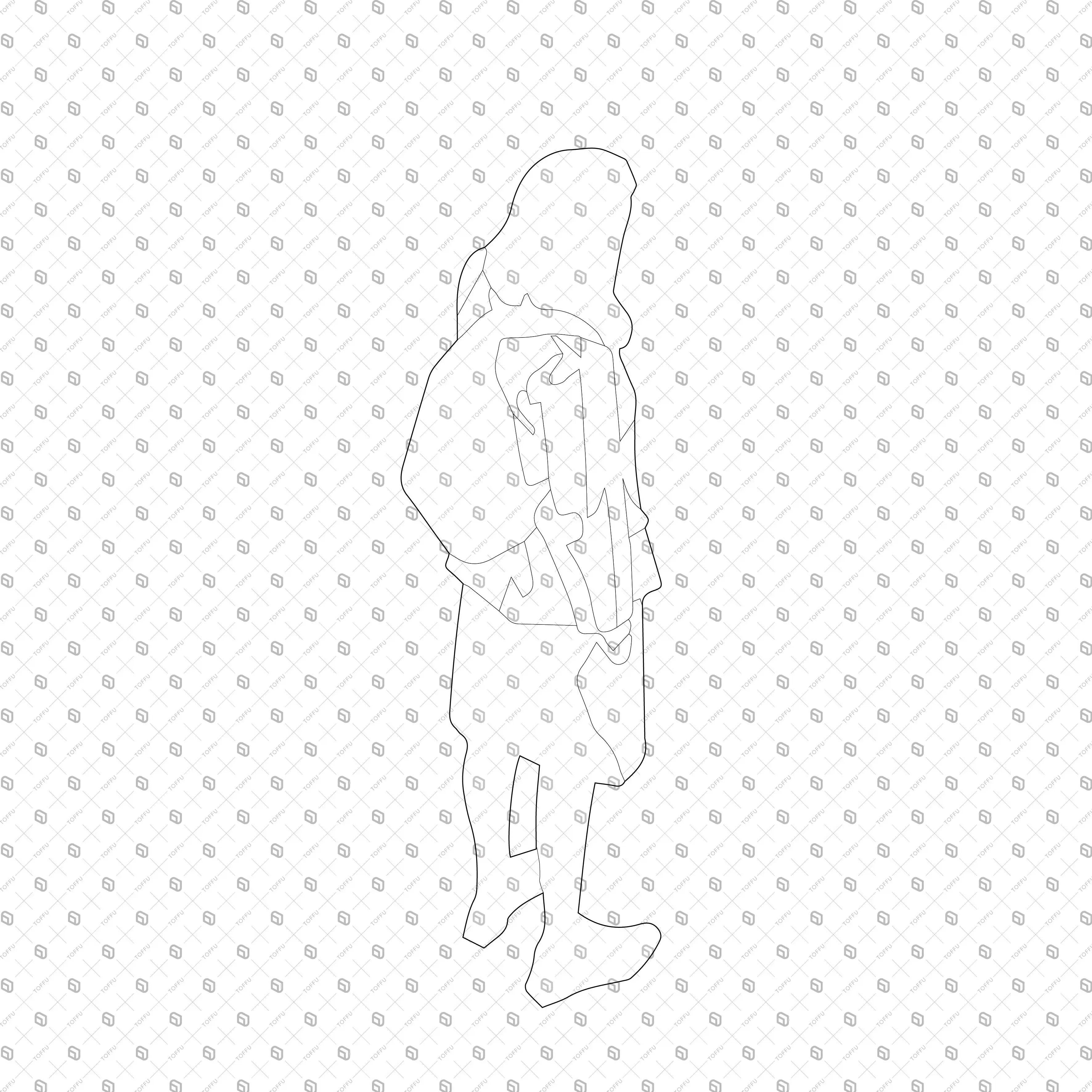 Axonometric outlined people toffu co