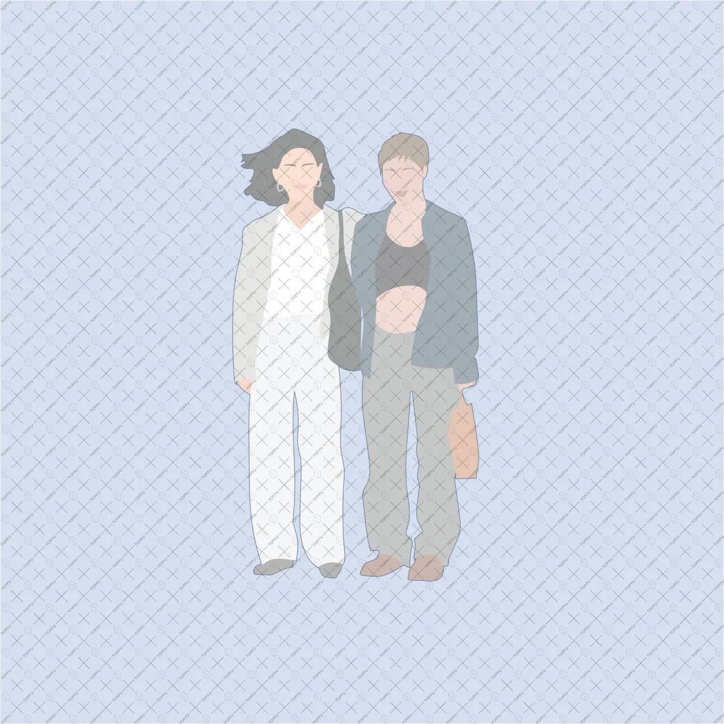 Flat Vector People Women Figures Digital Artwork drawings | Toffu Co