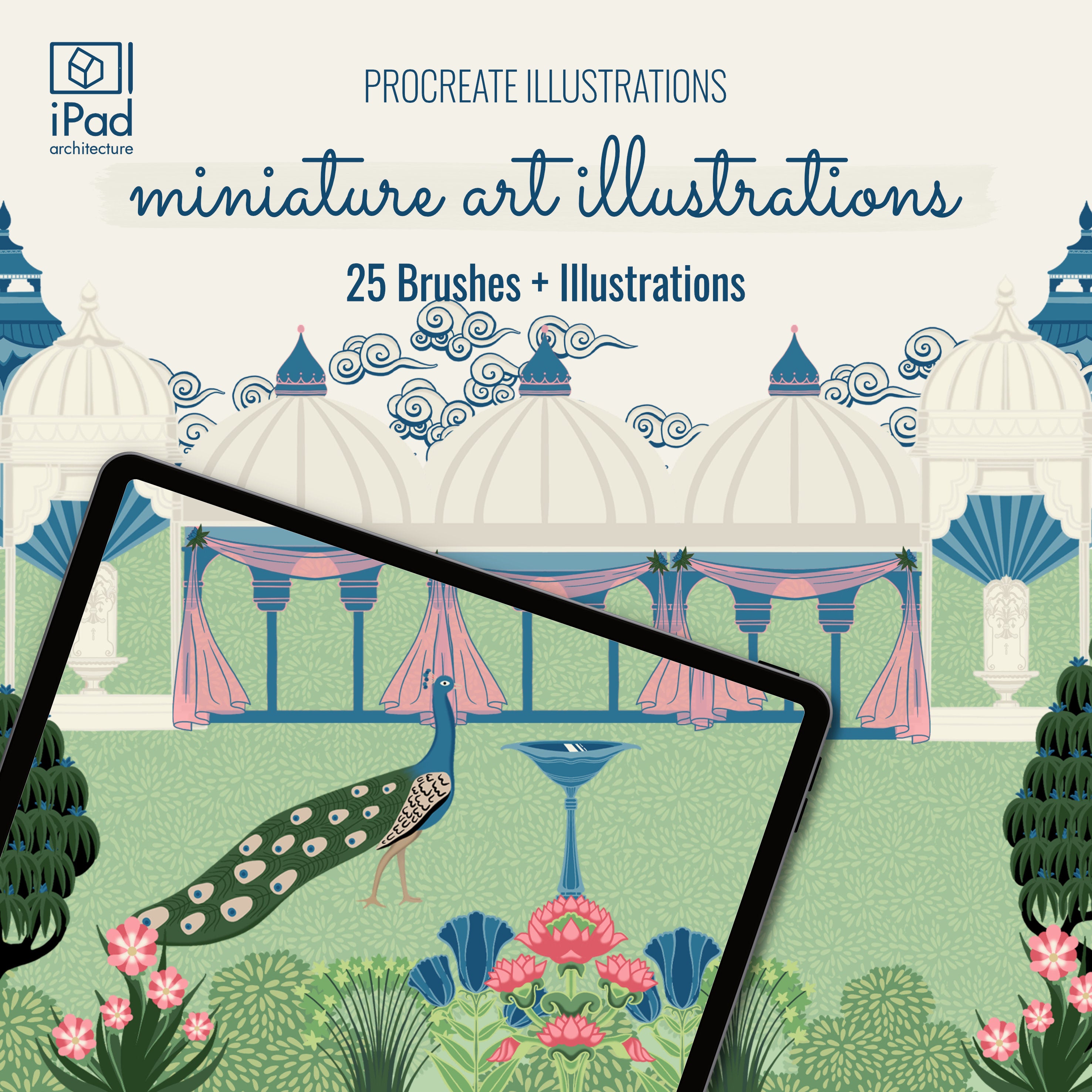 Procreate Miniature Art Vegetation Brushset & Illustrations PNG - Toffu Co