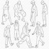 Flat Vector People Digital Artwork drawings | Toffu Co