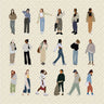 Flat Vector Urban Women Digital Artwork drawings | Toffu Co