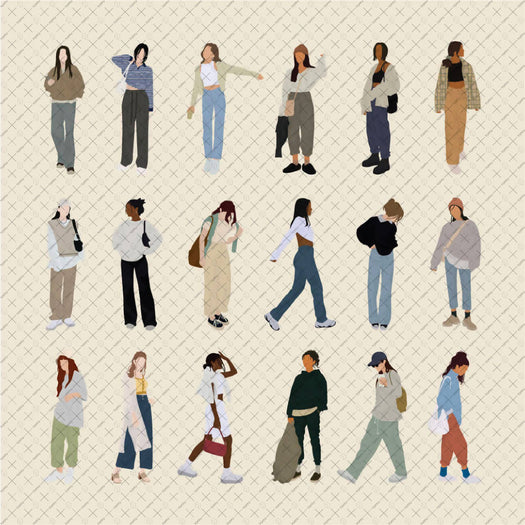 Flat Vector Urban Women – Toffu Co