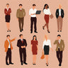 Flat Vector Business People PNG - Toffu Co