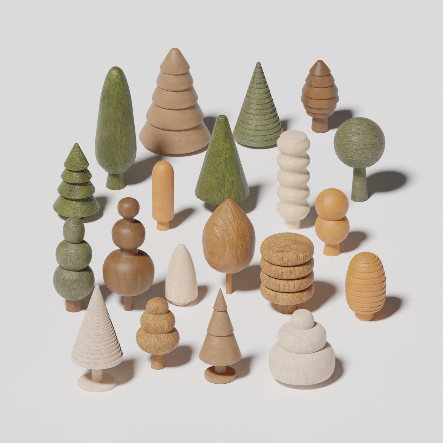 3D Model Physical Model Wooden Trees – Toffu Co