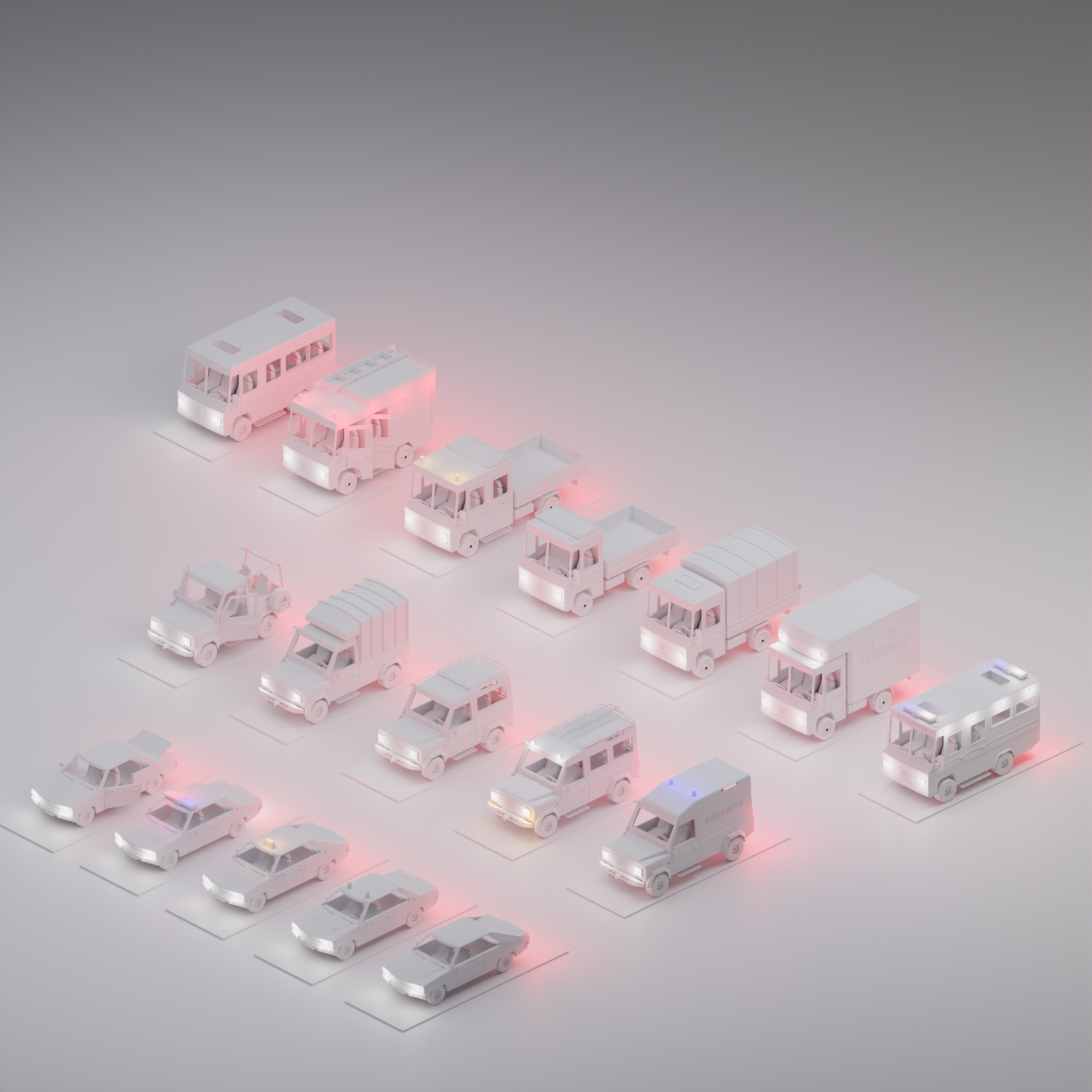 3D Model Low-Poly Vehicles PNG - Toffu Co