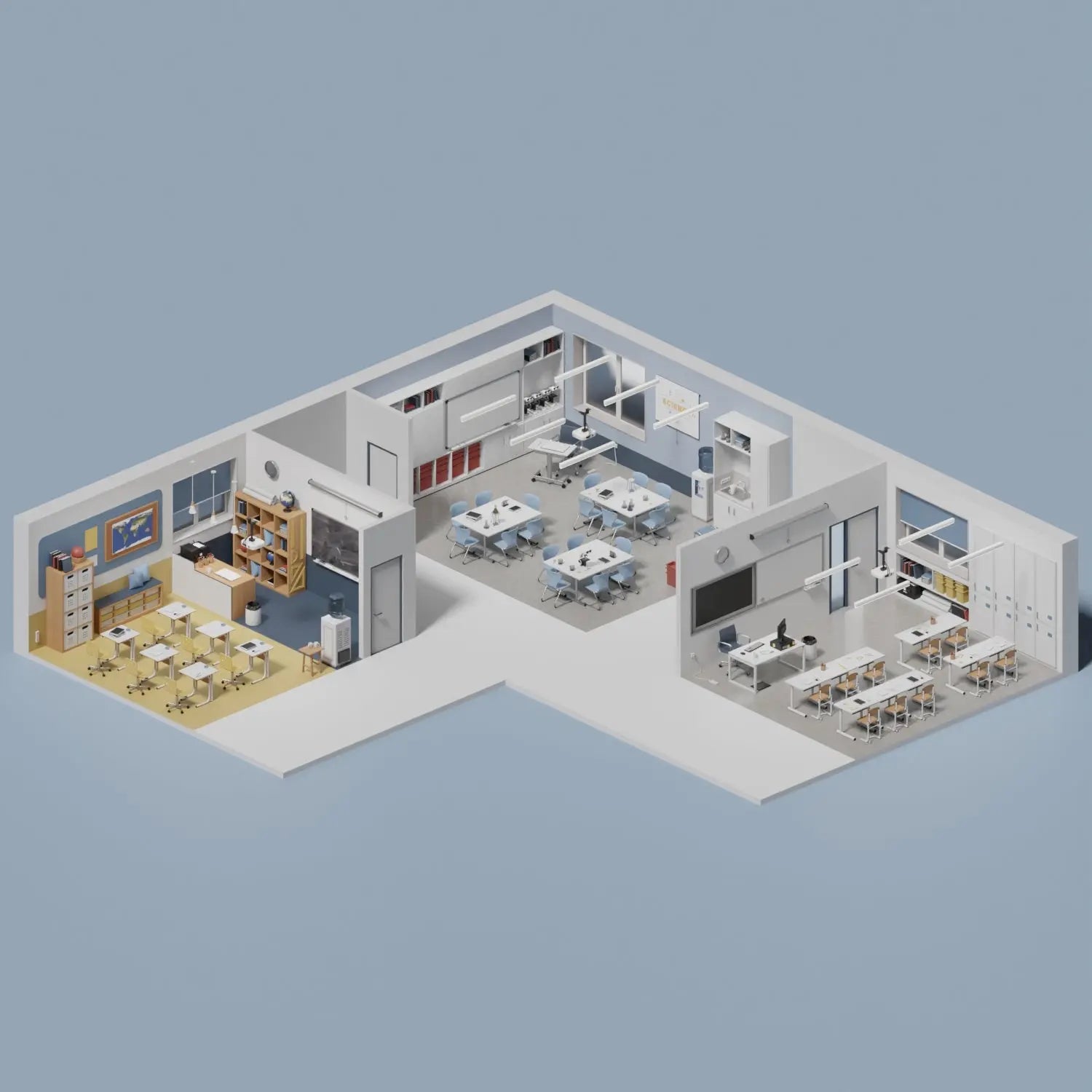3D Model Primary School Classes – Toffu Co
