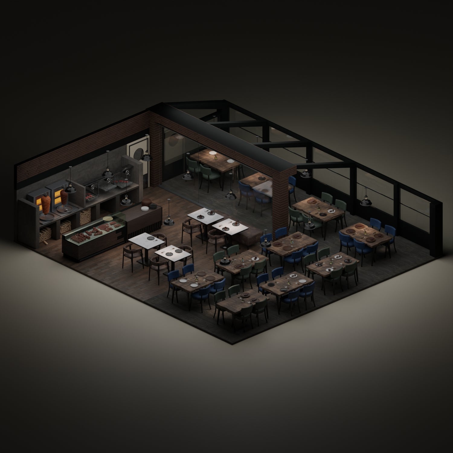 3D Model Steak Restaurant PNG - Toffu Co