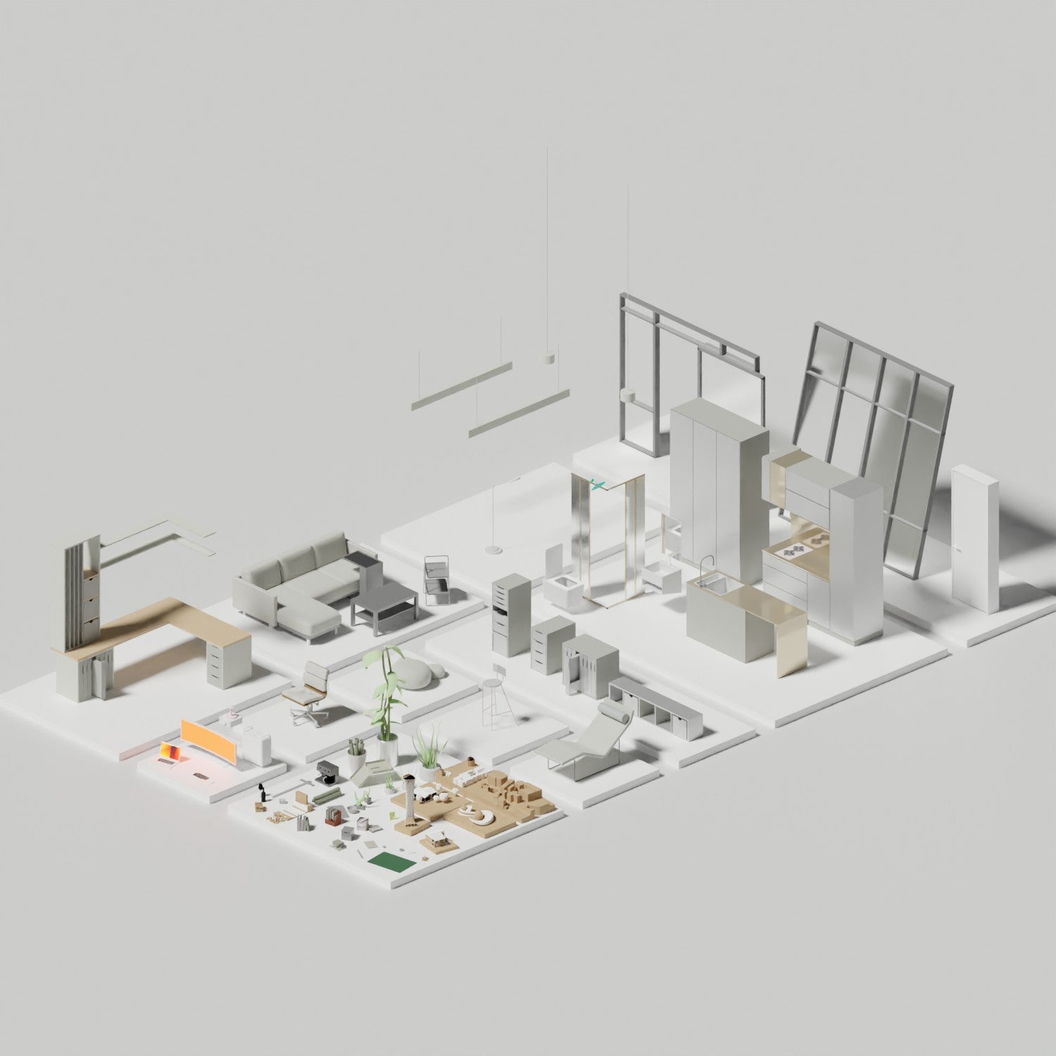 3D Model Architect Home Office PNG - Toffu Co