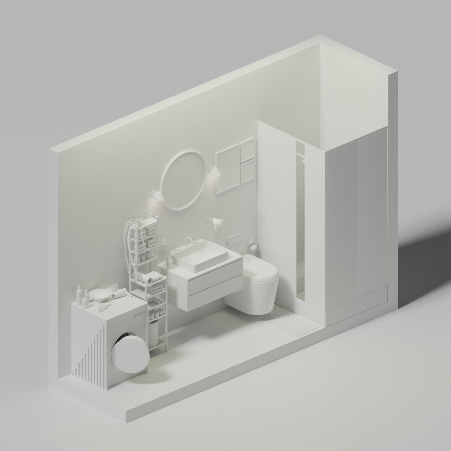 3D Model Bathroom 2 PNG - Toffu Co