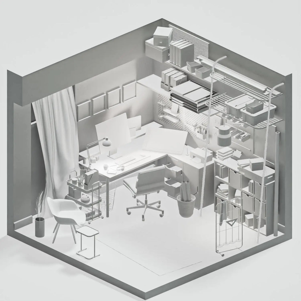 3D Model Graphic Designer Room – Toffu Co