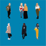 Flat Vector People Drawings (Autumn Girls) PNG - Toffu Co