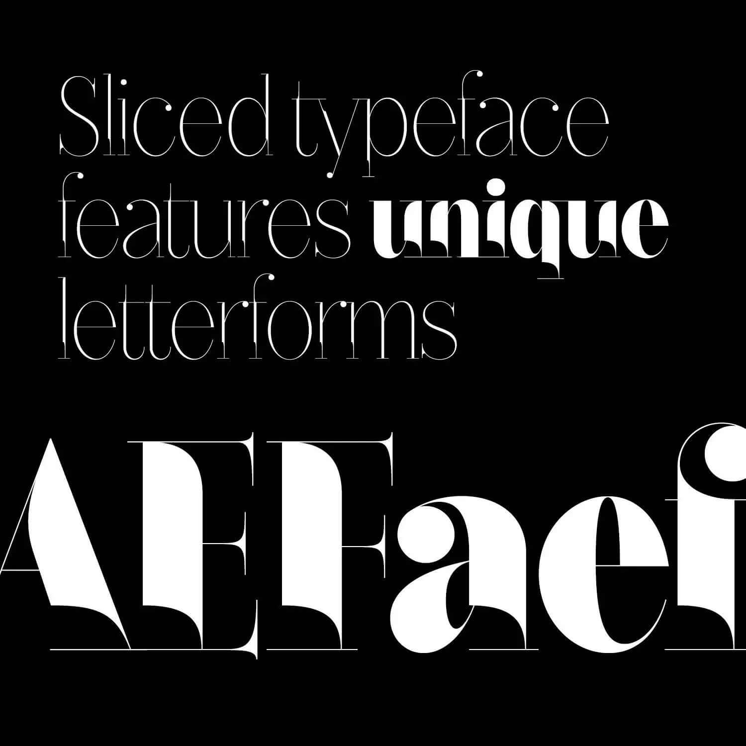 Sliced Typeface Digital Artwork drawings | Toffu Co