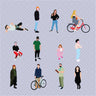 Flat Vector Casual Young People PNG - Toffu Co