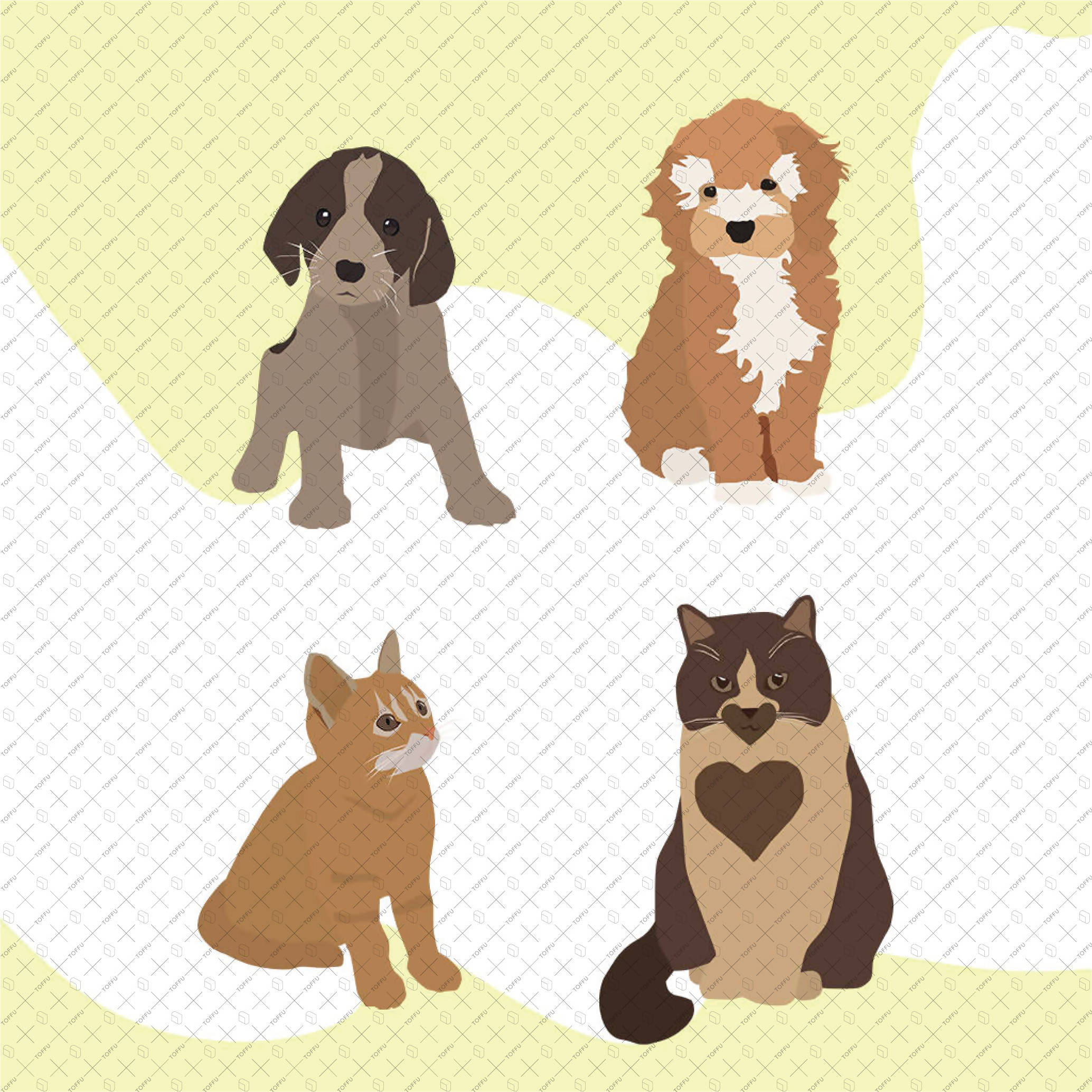 Illustration Pack "Pets" PNG - Toffu Co