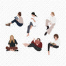 Flat Vector People Sitting 1 PNG - Toffu Co