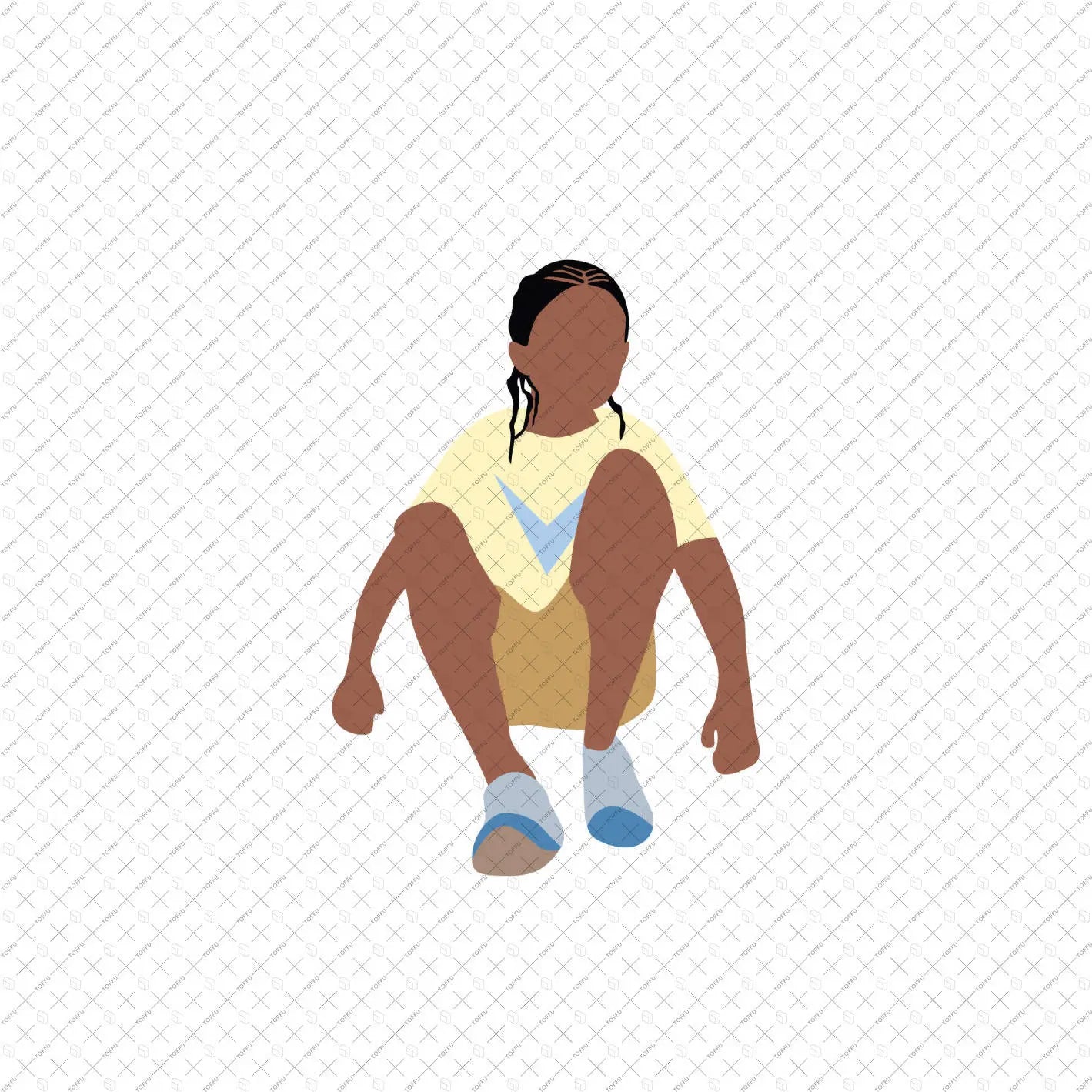 Flat Vector Kids Playing Digital Artwork drawings | Toffu Co