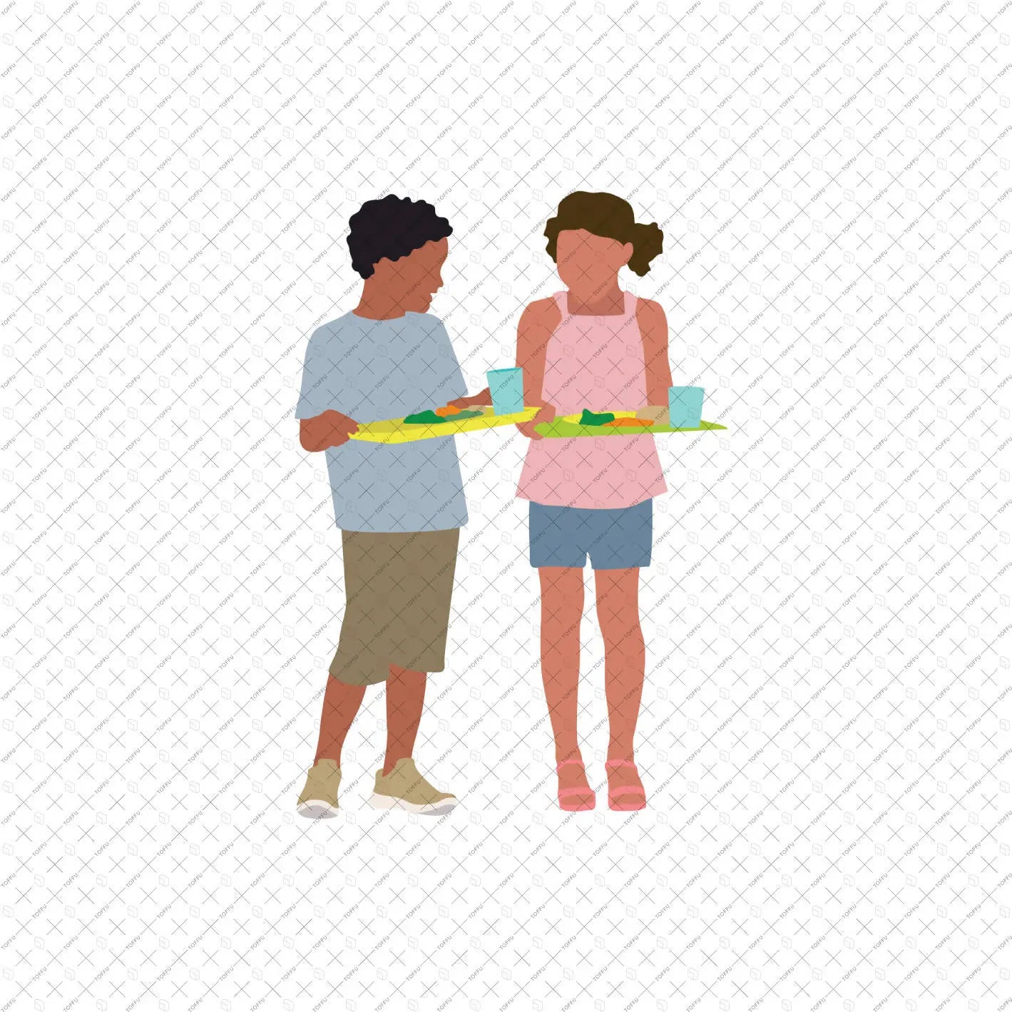 Flat Vector School Kids Digital Artwork drawings | Toffu Co