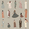 Flat Vector Traditional Asian Outfits - Toffu Co