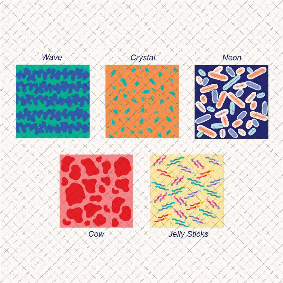 Swatch Colourful Patterns Digital Artwork drawings | Toffu Co