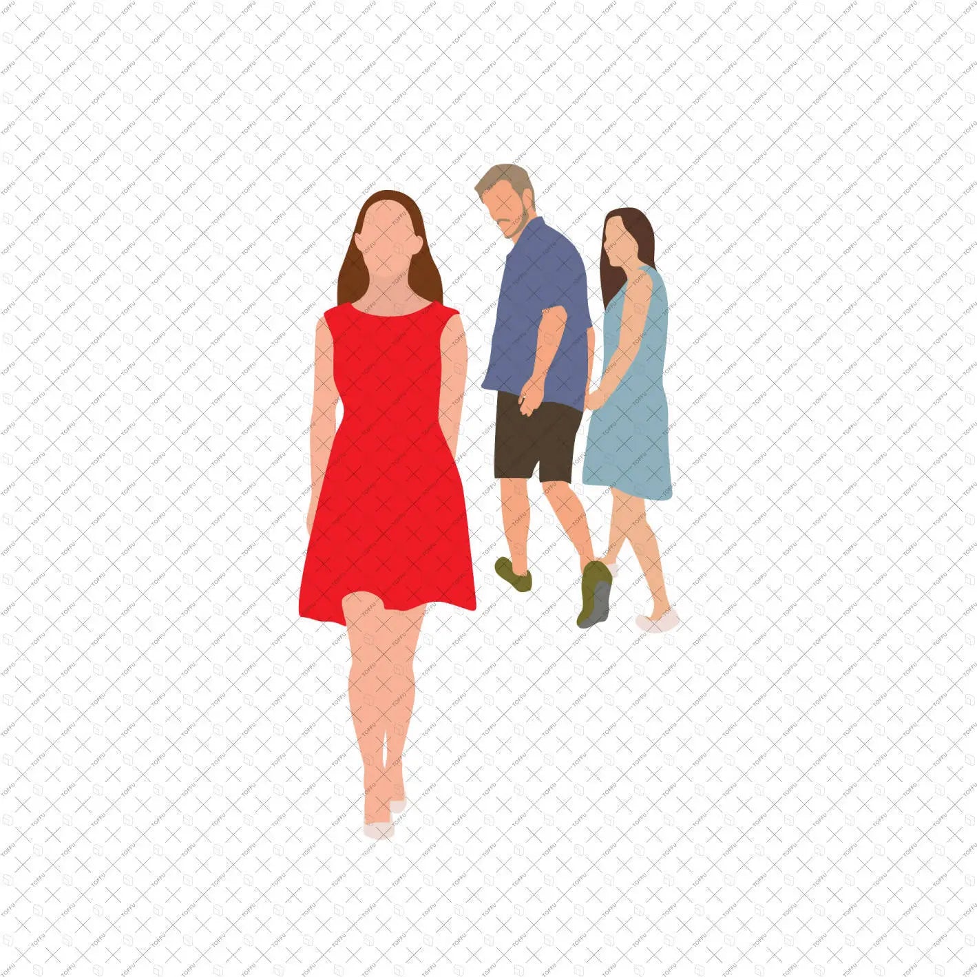 Flat Vector Street People Digital Artwork drawings | Toffu Co