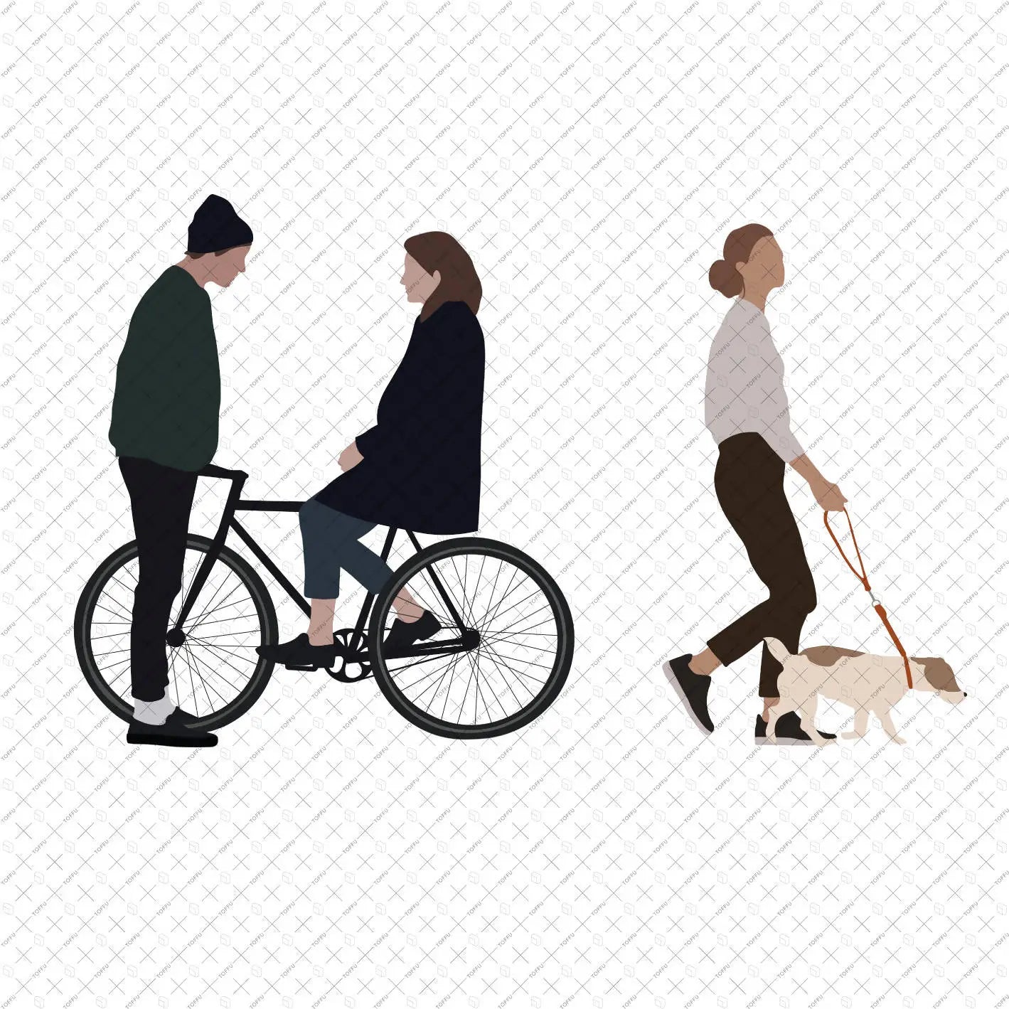 Flat Vector People Standing 1 Digital Artwork drawings | Toffu Co