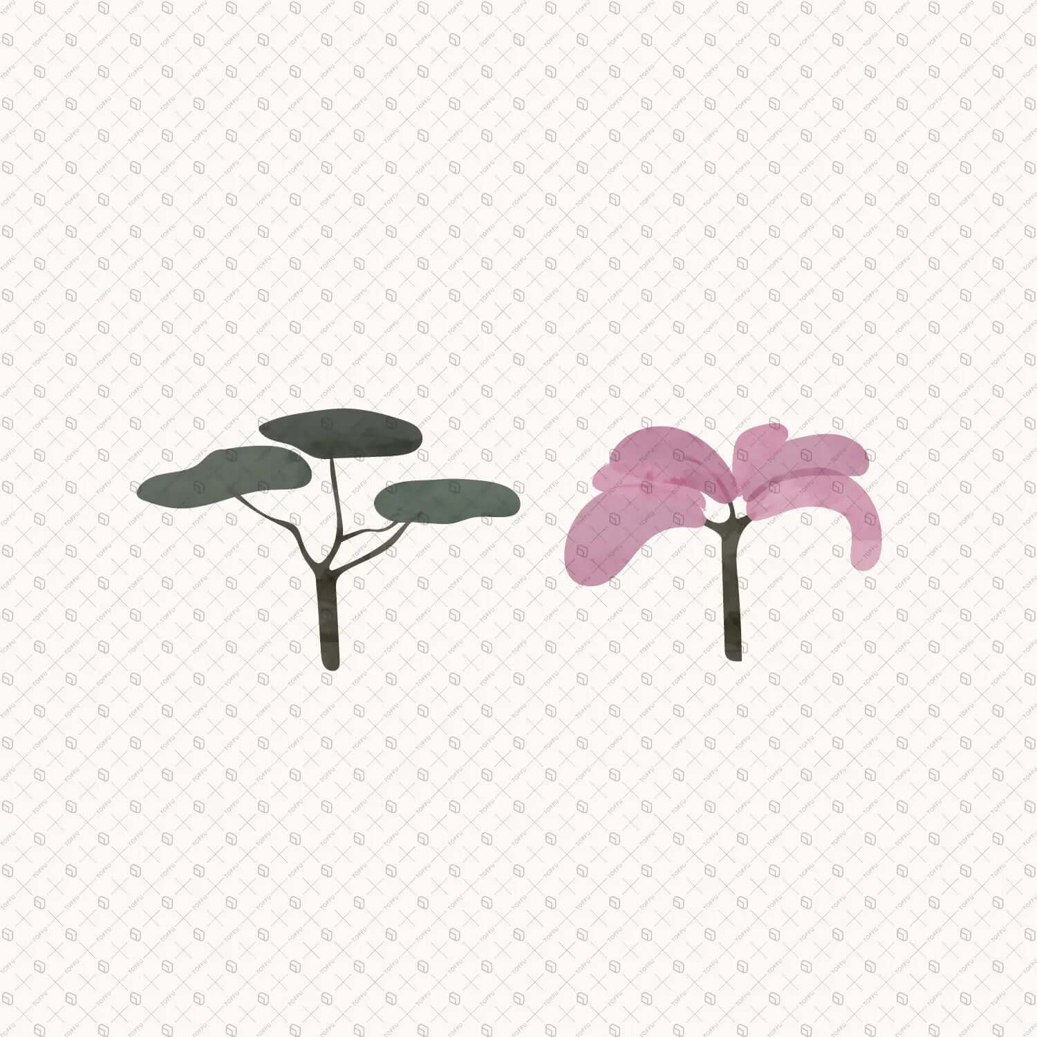 Flat Vector Arabic Vegetation Uncategorized drawings | Toffu Co