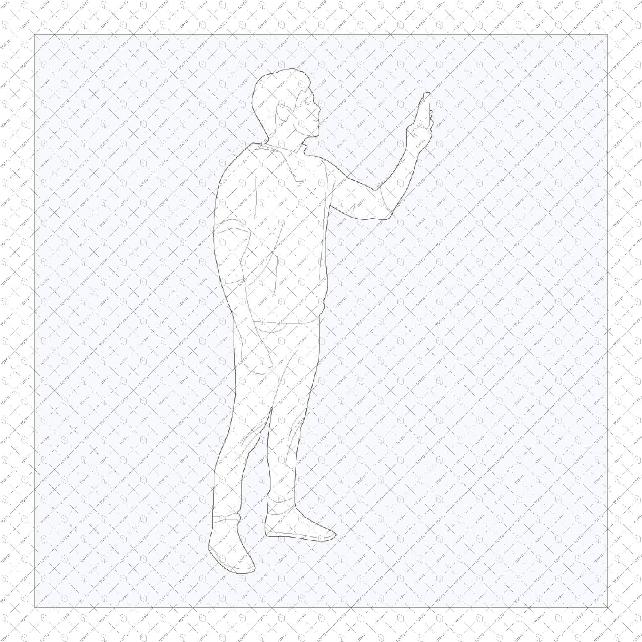 Flat Vector Human Figure Outline PNG - Toffu Co