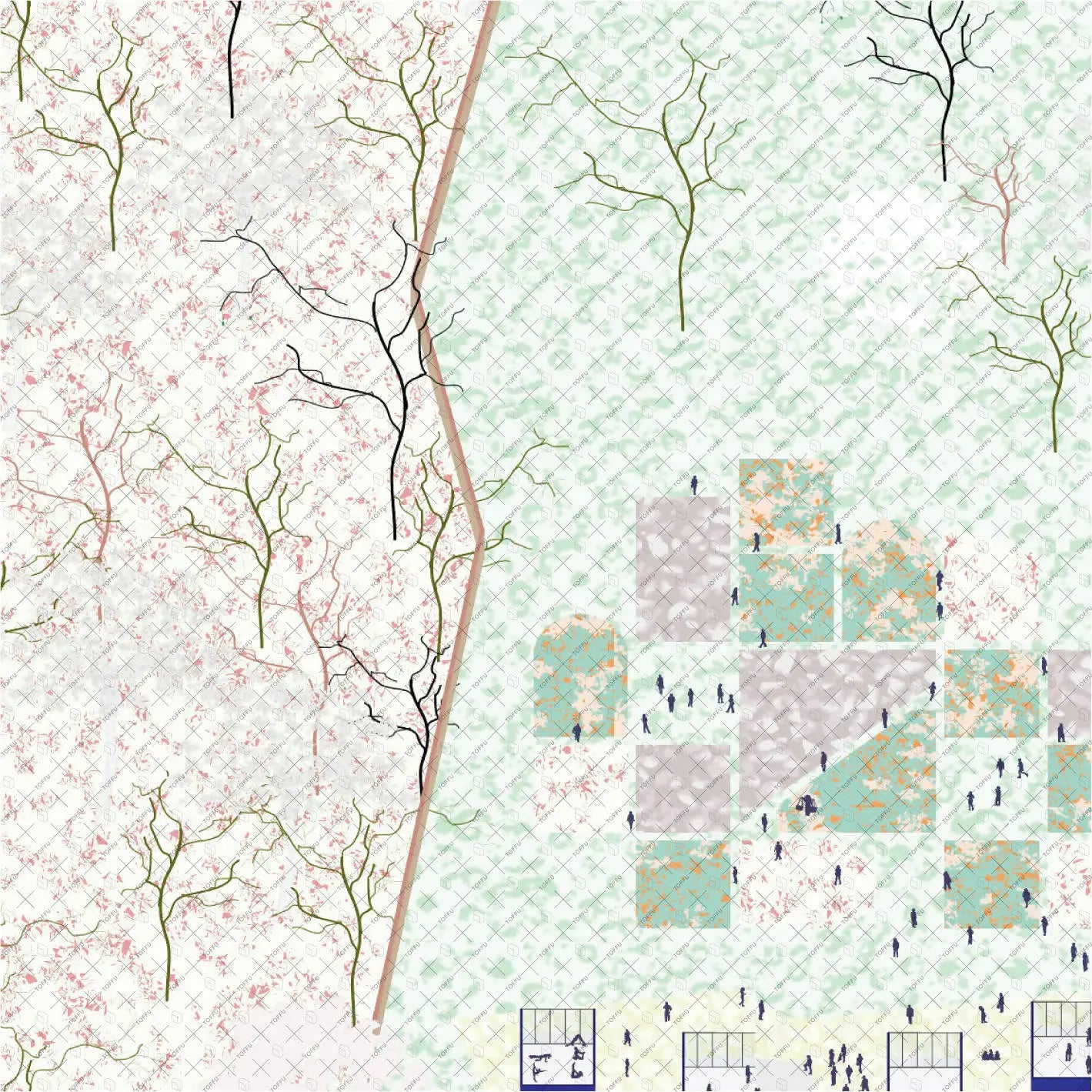 Swatch Landscape Textures 4 Digital Artwork drawings | Toffu Co