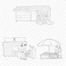 Cad African Marketplace Digital Artwork drawings | Toffu Co