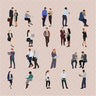 Flat Vector Office People Pack Digital Artwork drawings | Toffu Co