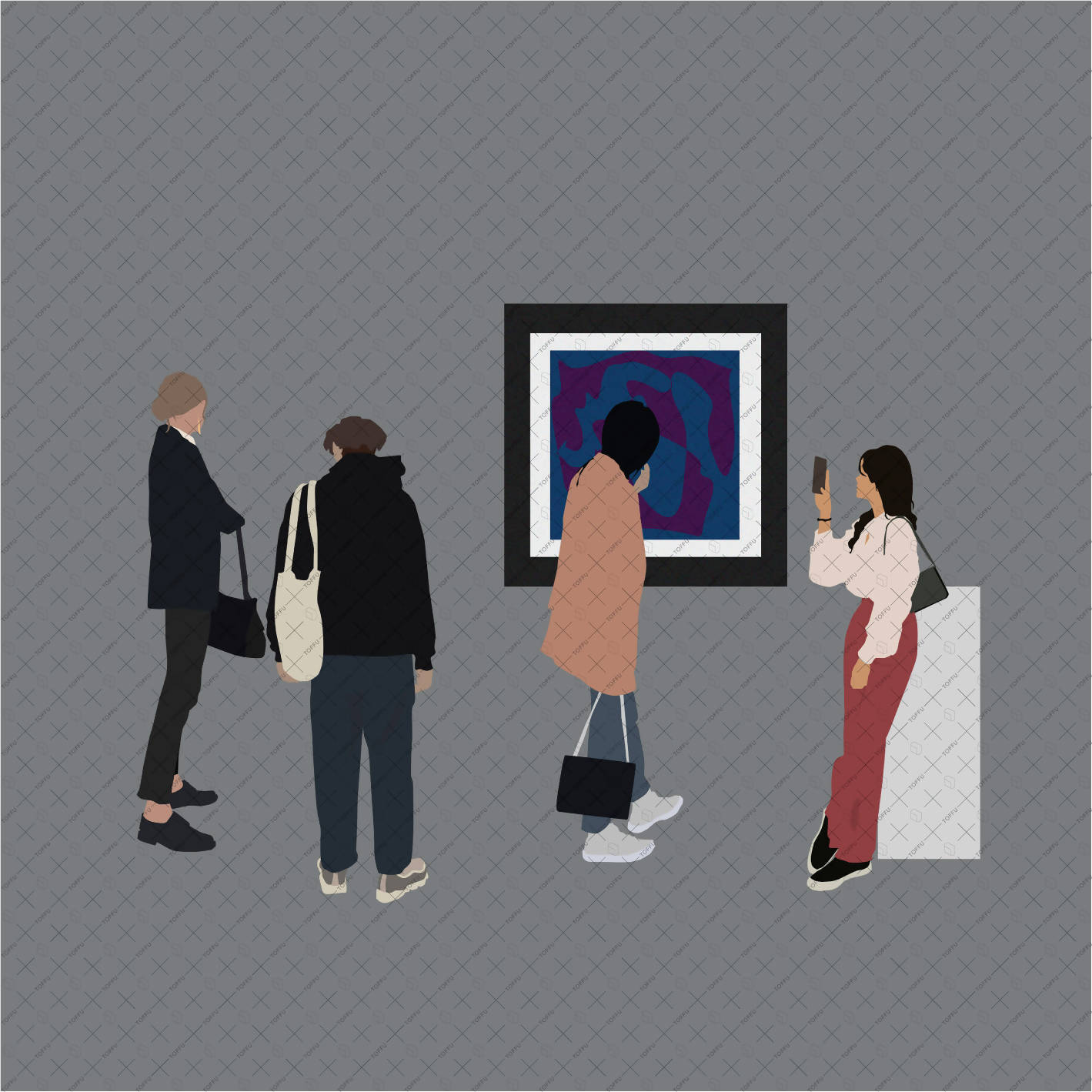 Illustration People - Pack "Art Gallery" PNG - Toffu Co