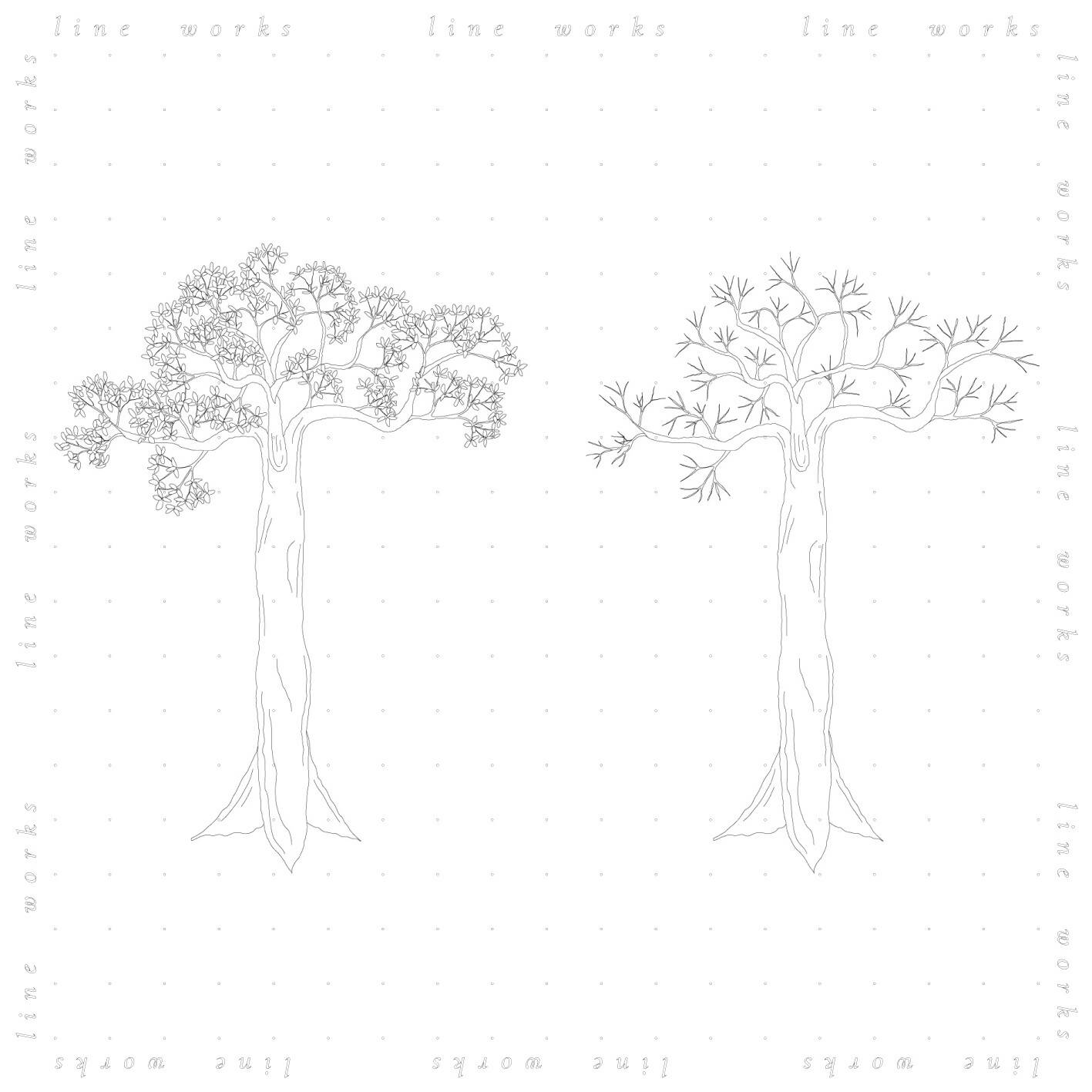 Cad Seasonal Trees Elevation PNG - Toffu Co