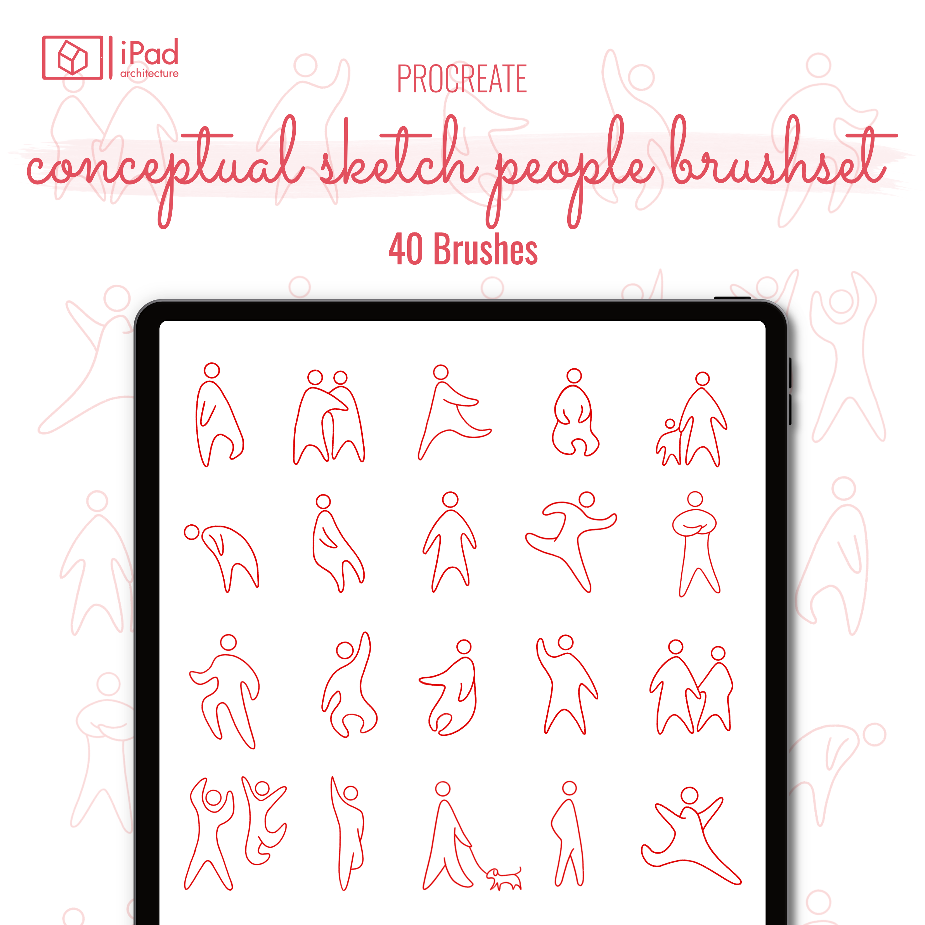 Procreate Conceptual Sketch People Brushset PNG - Toffu Co