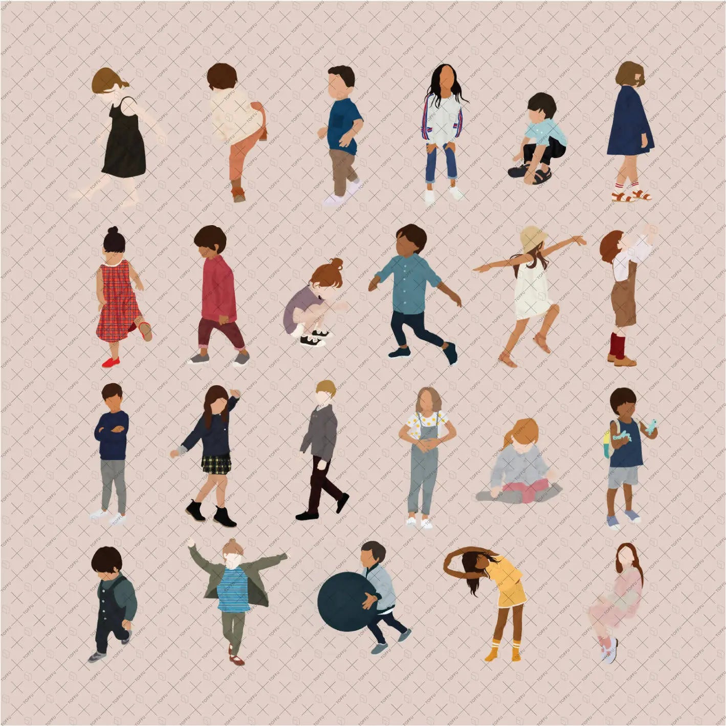 Flat Vector Raphic Children Flat Vector Kids Pack – Toffu Co