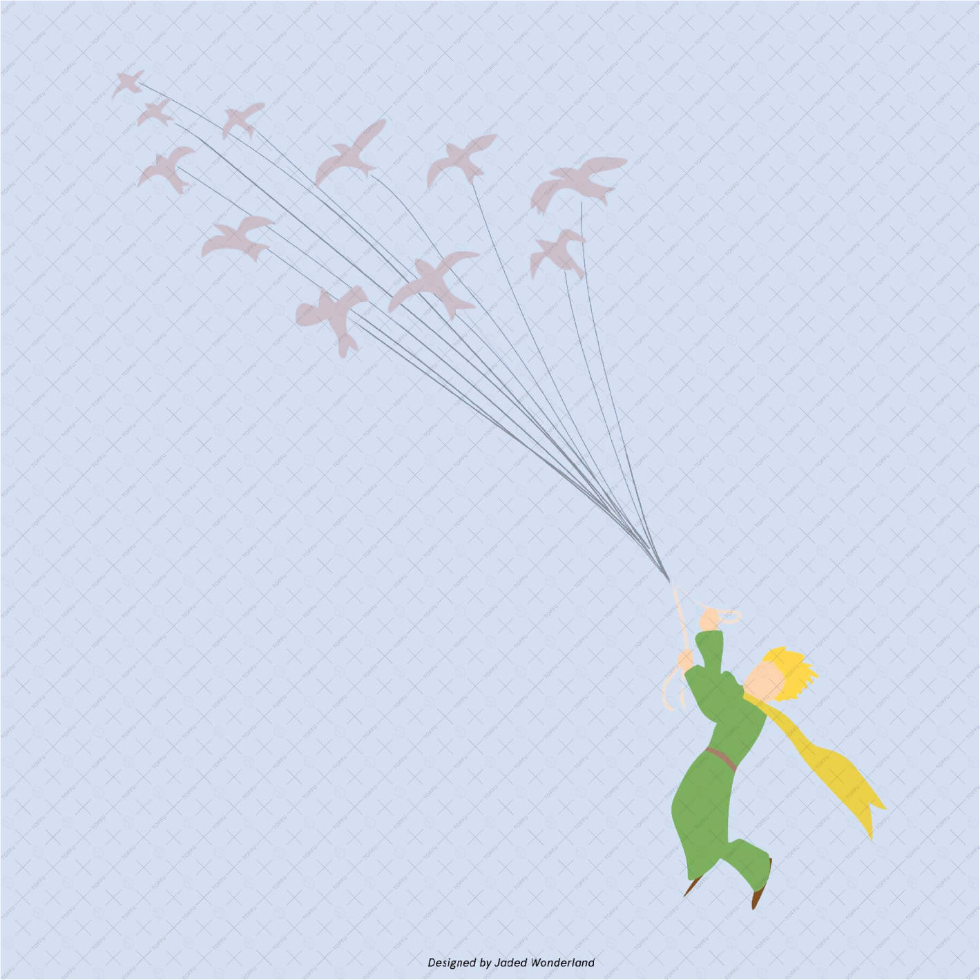 Flat Vector Little Prince Characters PNG - Toffu Co