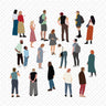 Flat Vector Museum People Digital Artwork drawings | Toffu Co