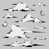 Flat Vector Cartoon Clouds PNG - Toffu Co