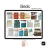 Procreate Interior Design Bed Cutouts PNG - Toffu Co